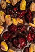 CRANBERRY AND SALTED PISTACHIO CHOCOLATE BAR