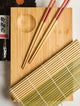 BAMBOO SUSHI PLATE + CHOPSTICKS